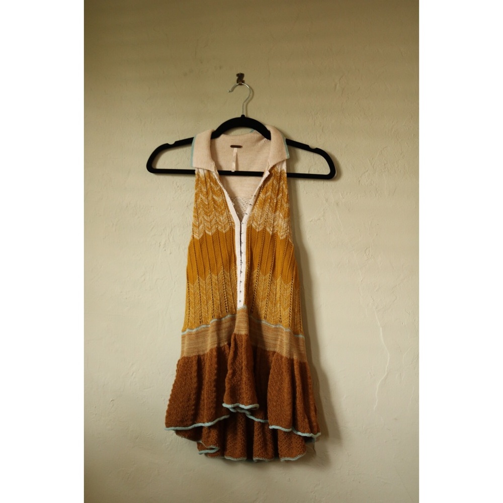 Free People Collared Knit Tank